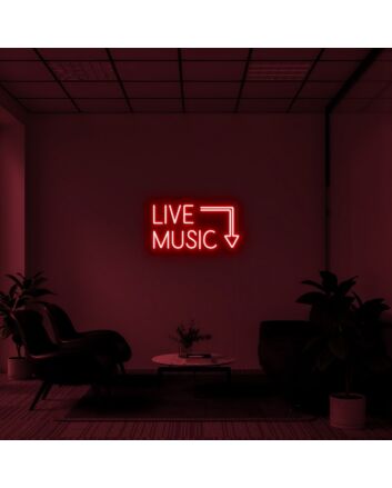 Live Music Neon Sign for Music Lovers and Venues