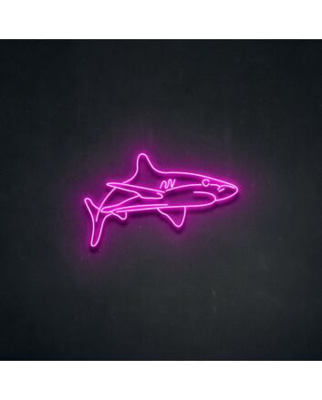 White Tip Shark Neon Sign for Marine and Ocean Lovers