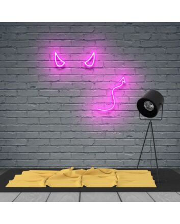 Devil Features Neon Sign for Edgy and Unique Decor