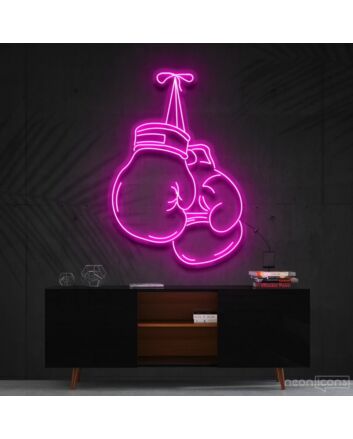 Boxing Gloves Neon Sign for Sports Enthusiasts