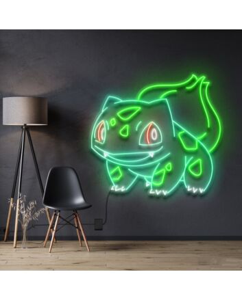 Bulbasaur Neon Sign for Anime Fans and Fun Spaces