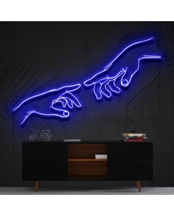 The Creation Of Adam Neon Sign for Art Lovers and Classic Decor