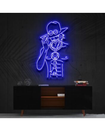Fire Fist Ace One Piece Neon Sign for Anime and Manga Fans