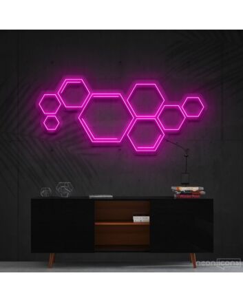 Honeycomb Neon Sign for Modern and Stylish Decor
