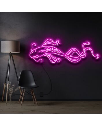 Koi Fish Neon Sign for Artistic and Tranquil Spaces
