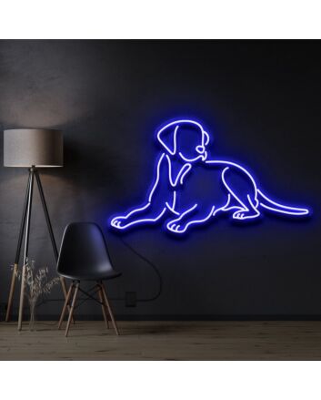 Labrador Retriever Neon Sign for Dog Lovers and Pet Spaces