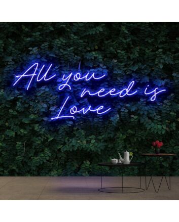All You Need Is Love Neon Sign for Romantic and Loving Spaces