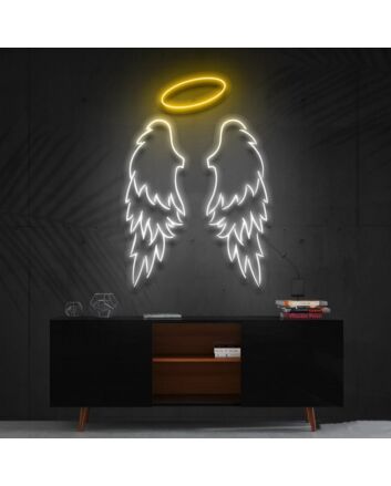 Angel Wings Multicolour Neon Sign for Spiritual and Peaceful Ambiances