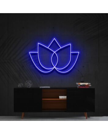 Lotus Flower Neon Sign for Tranquil and Spiritual Spaces