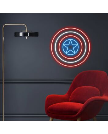 Captain America Neon Sign for Superhero Fans