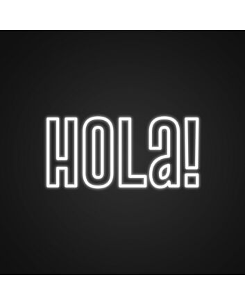 Hola Neon Sign for Welcoming and Fun Spaces