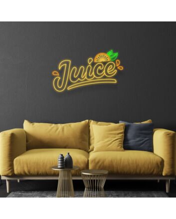 Juice Neon Sign for Refreshing and Fun Spaces