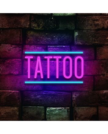 Tattoos Neon Sign for Tattoo Studios and Artistic Spaces