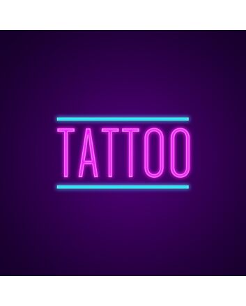 Tattoos Neon Sign for Tattoo Studios and Artistic Spaces