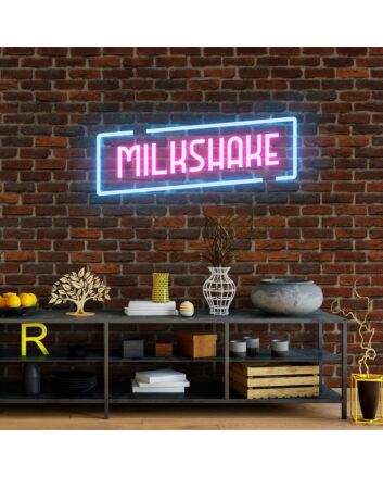 Milkshake Neon Sign for Fun and Refreshing Spaces