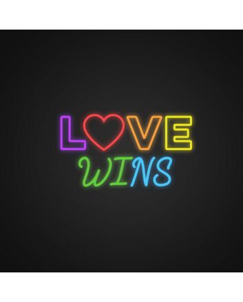 Love Wins Neon Sign for Positive and Loving Spaces
