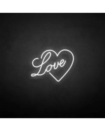 Love heart&#39; neon sign