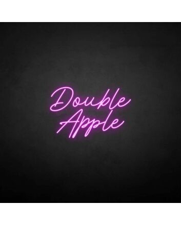 Double apple&#39; neon sign