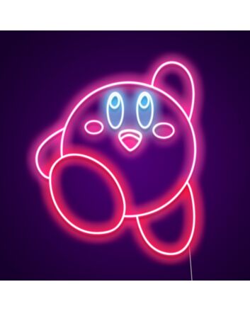 Kirby Neon Sign for Video Game Fans and Fun Spaces