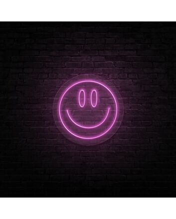 Smiley Neon Sign for Happy and Positive Spaces