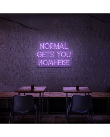 Normal Gets You Nowhere Neon Sign for Motivational and Bold Spaces