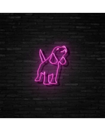 Beagle Neon Sign for Dog Lovers and Pet Spaces