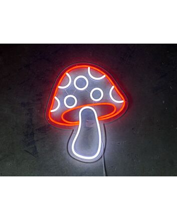 Toadstool Mushroom Neon Sign for Whimsical and Nature-Inspired Decor
