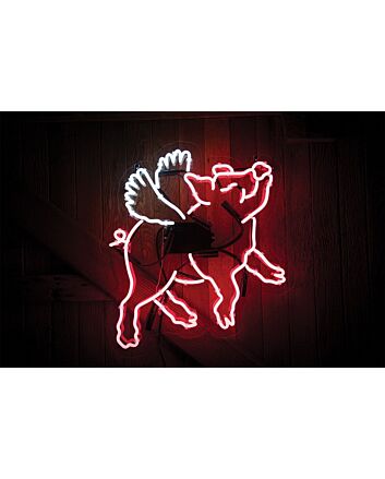 Flying Pig Neon Sign for Whimsical and Fun Spaces