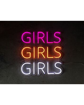 Girls Girls Girls Neon Sign for Playful and Fun Spaces