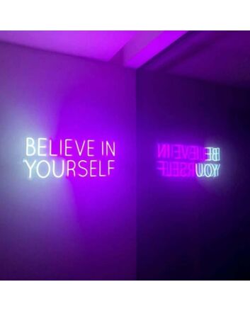 Believe In Yourself Neon Sign for Inspirational and Motivational Spaces