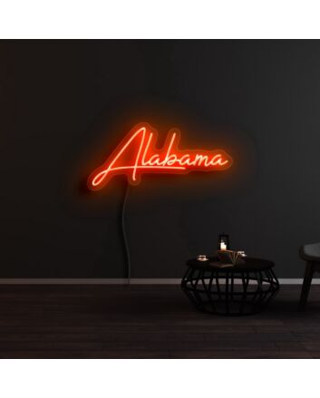Alabama Neon Sign for State Pride and Decorative Spaces
