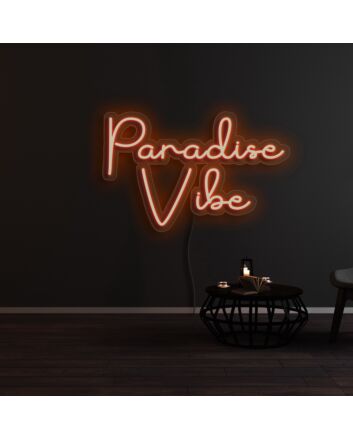 Paradise Vibe Neon Sign for Tropical and Relaxing Spaces