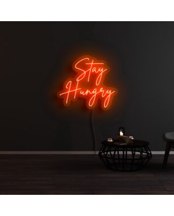 Stay Hungry Neon Sign for Motivational and Productive Spaces