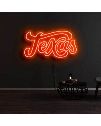 Texas Neon Sign for State Pride and Decorative Spaces