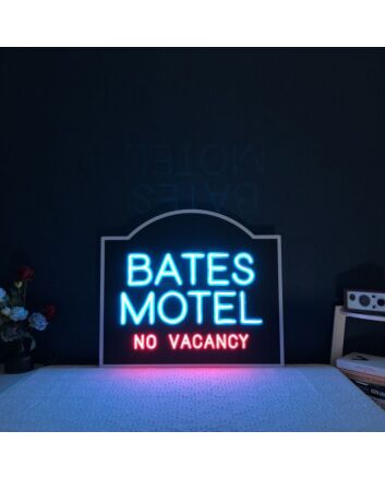 Bates Motel No Vacancy Neon Sign for Horror Fans and Bold Spaces