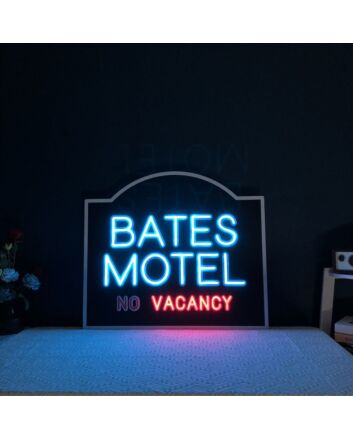 Bates Motel No Vacancy Neon Sign for Horror Fans and Bold Spaces