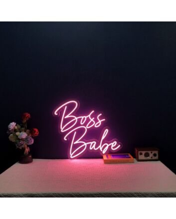 Boss Babe Neon Sign for Empowering and Inspirational Spaces