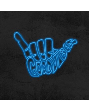Good Vibes V1 Neon Sign for Positive and Happy Spaces