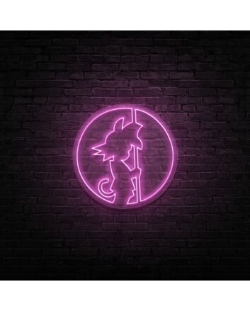 Kid Goku Neon Sign for Anime Lovers