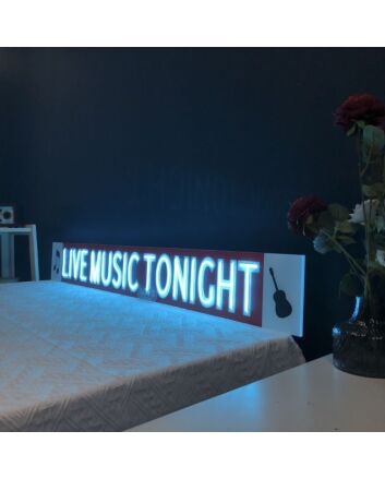 Live Music Tonight Neon Sign for Music Lovers and Venues