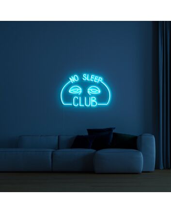 No Sleep Club Neon Sign for Night Owls and Fun Spaces