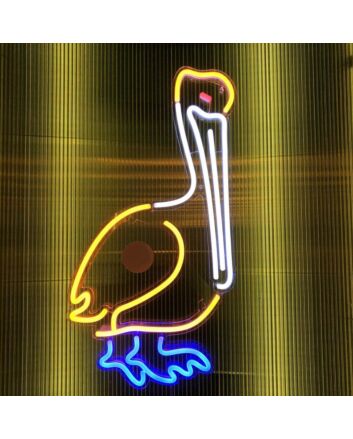 Pelican Bird Neon Sign for Nature and Whimsical Decor