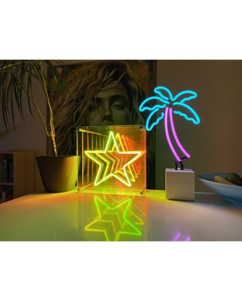 Star Infinity Mirror Neon Sign for Modern and Stylish Decor