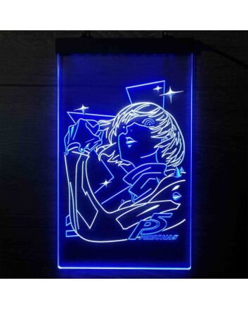 Persona 5 Makoto Nijima Dual LED Neon Sign for Anime and Game Fans
