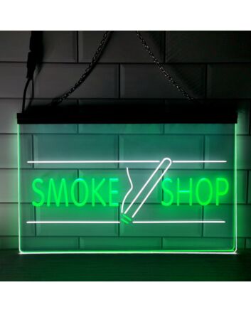 Smoke Shop Dual LED Neon Sign for Retail and Fun Spaces