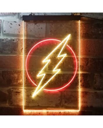 The Flash Logo Dual LED Neon Sign for Superhero Fans