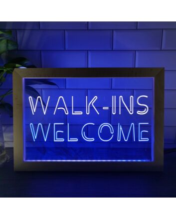 Walk Ins Welcome Open Beauty Massage Photo Frame Dual LED Neon Sign for Beauty and Massage Parlors