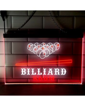Billiard Pool Dual LED Neon Sign for Gaming and Social Spaces