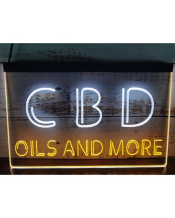 CBD Open Dual LED Neon Sign for Retail and Wellness Spaces