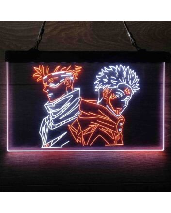 Sorcery Fight Satoru Gojo Sukuna Dual LED Neon Sign for Anime Fans